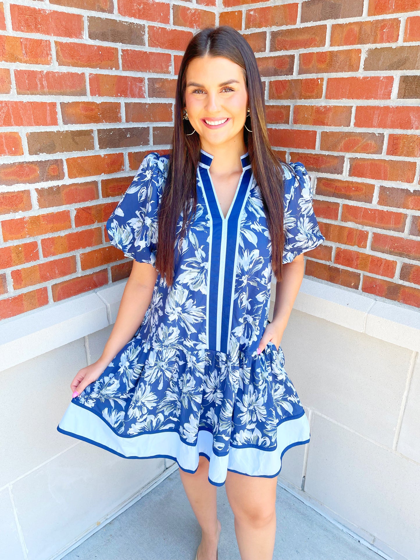 Short Sleeve Floral Dress