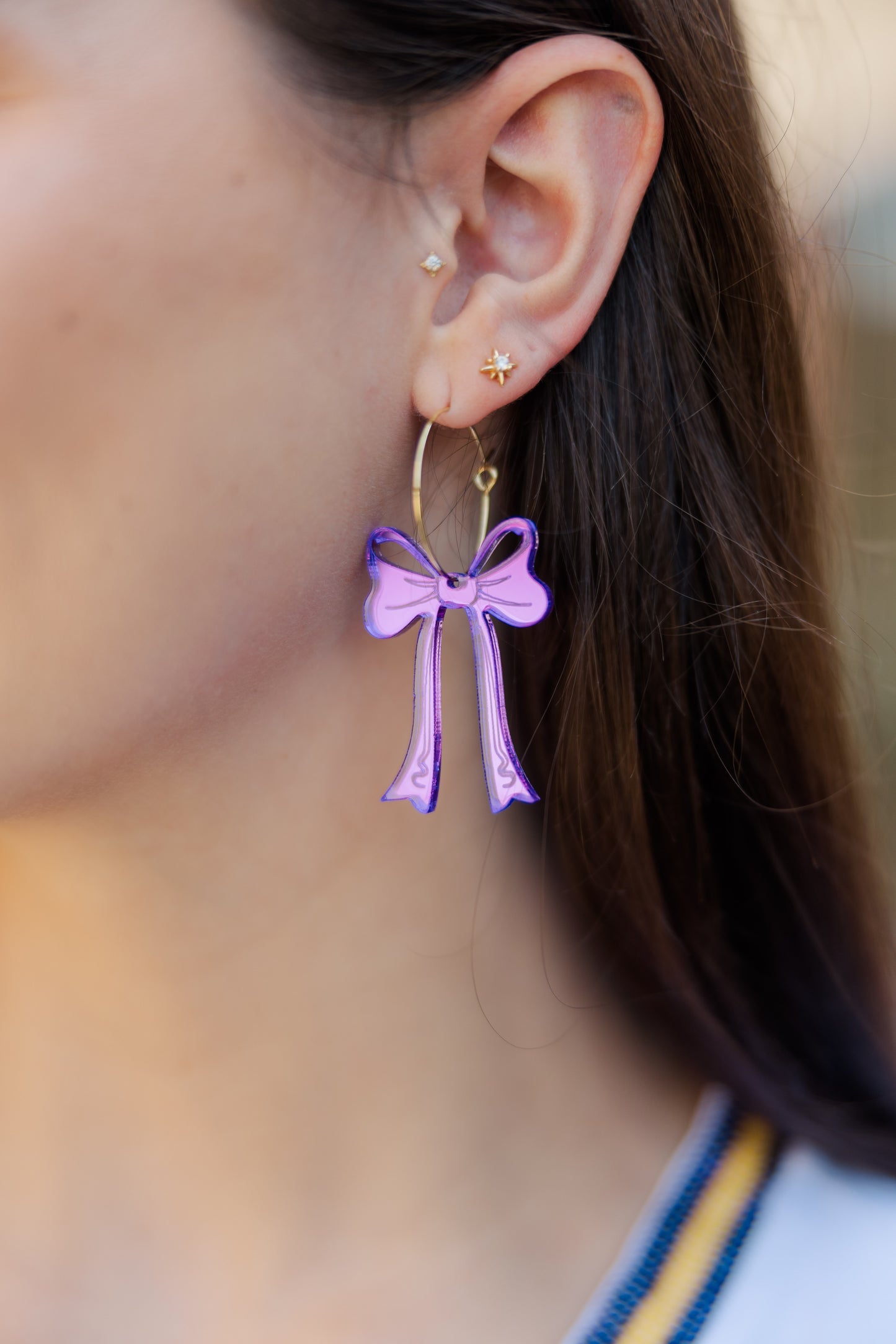 Acrylic Bow Earrings