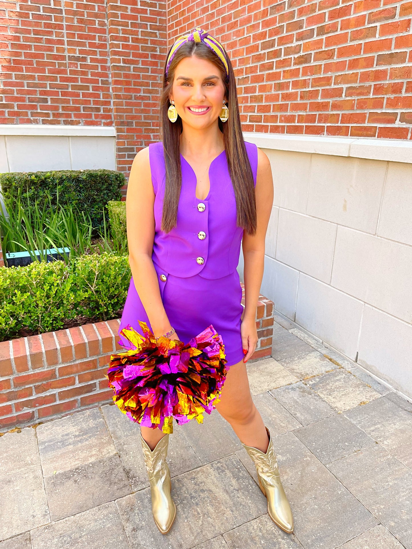 Wavy Gameday Top & Skirt Set