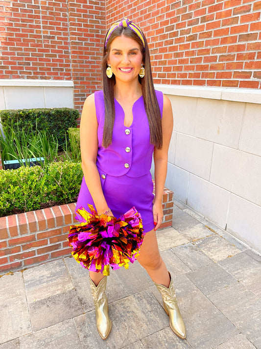 Wavy Gameday Top & Skirt Set