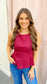 Sleeveless Boatneck Peplum Top