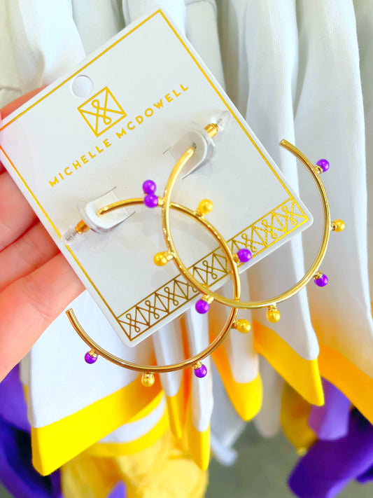 Harlow Gameday Hoops Earrings
