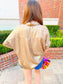 Shimmer Metallic Button Down Top