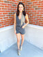 V-Neck Sleeveless Denim Romper