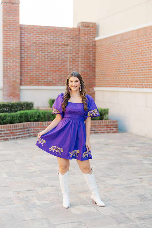 The Puff Sleeve Tiger Dress