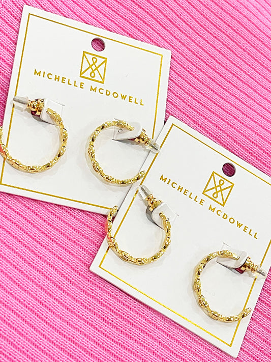 Evan Rhinestone Hoop Earrings