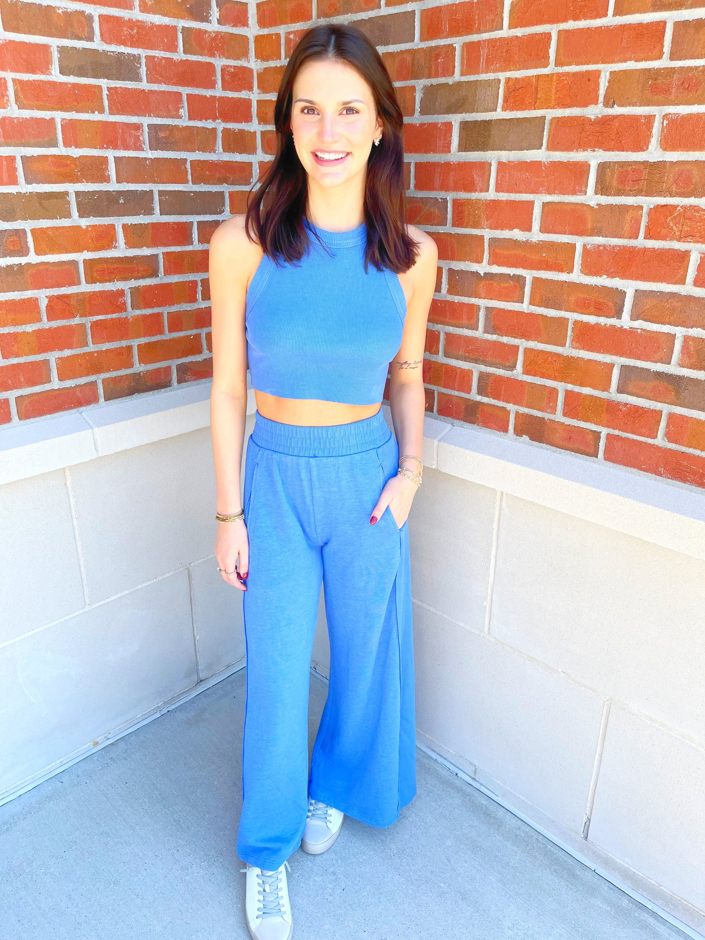 Halter Tank & Wide Leg Pant Set