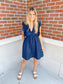 Ruffled V-Neck Dress