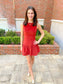 Ruffle Hem Corduroy Mini Dress