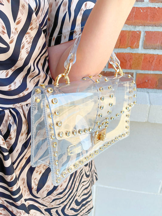 Rhinestone Clear Bag