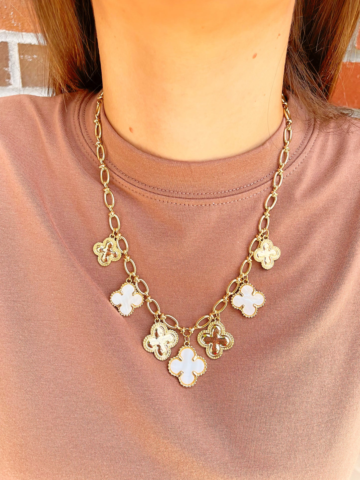 Quatrefoil Charm Necklace