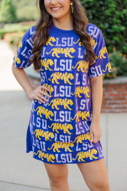 The Sequin Repeat T-Shirt Dress