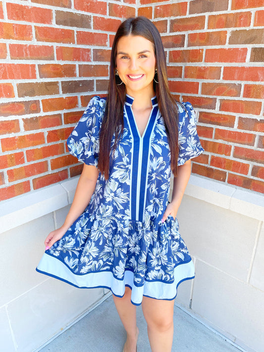 Short Sleeve Floral Dress