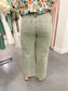 Wide Leg Cuffed Hem Denim