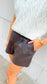 Pleated Chocolate Faux Leather Shorts