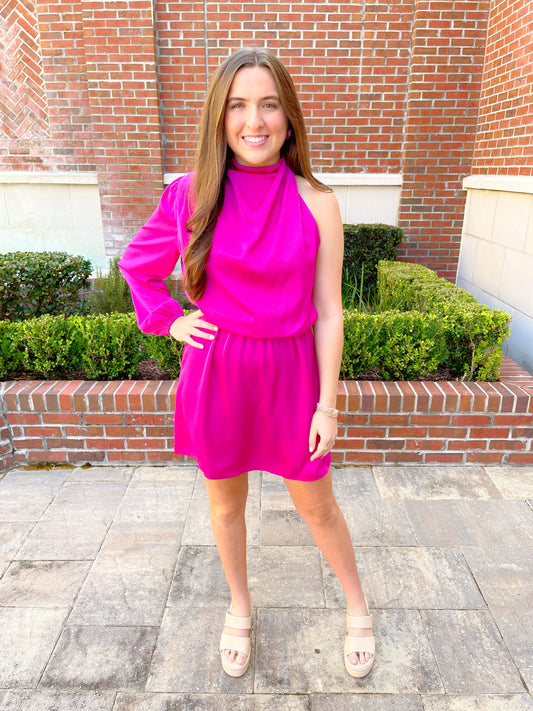 Asymmetrical One Shoulder Dress