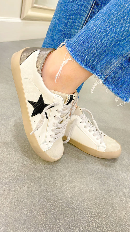 Snakeskin Star Sneakers