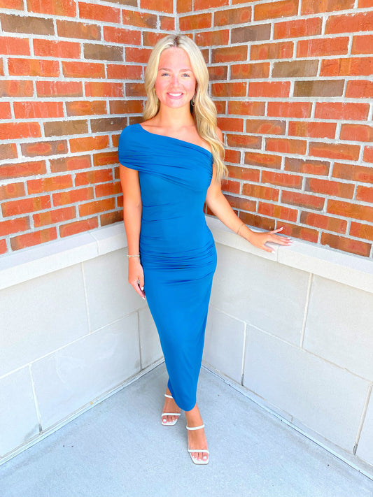 One Shoulder Maxi Dress