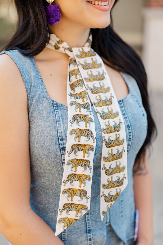 Tiger Frilly Scarf