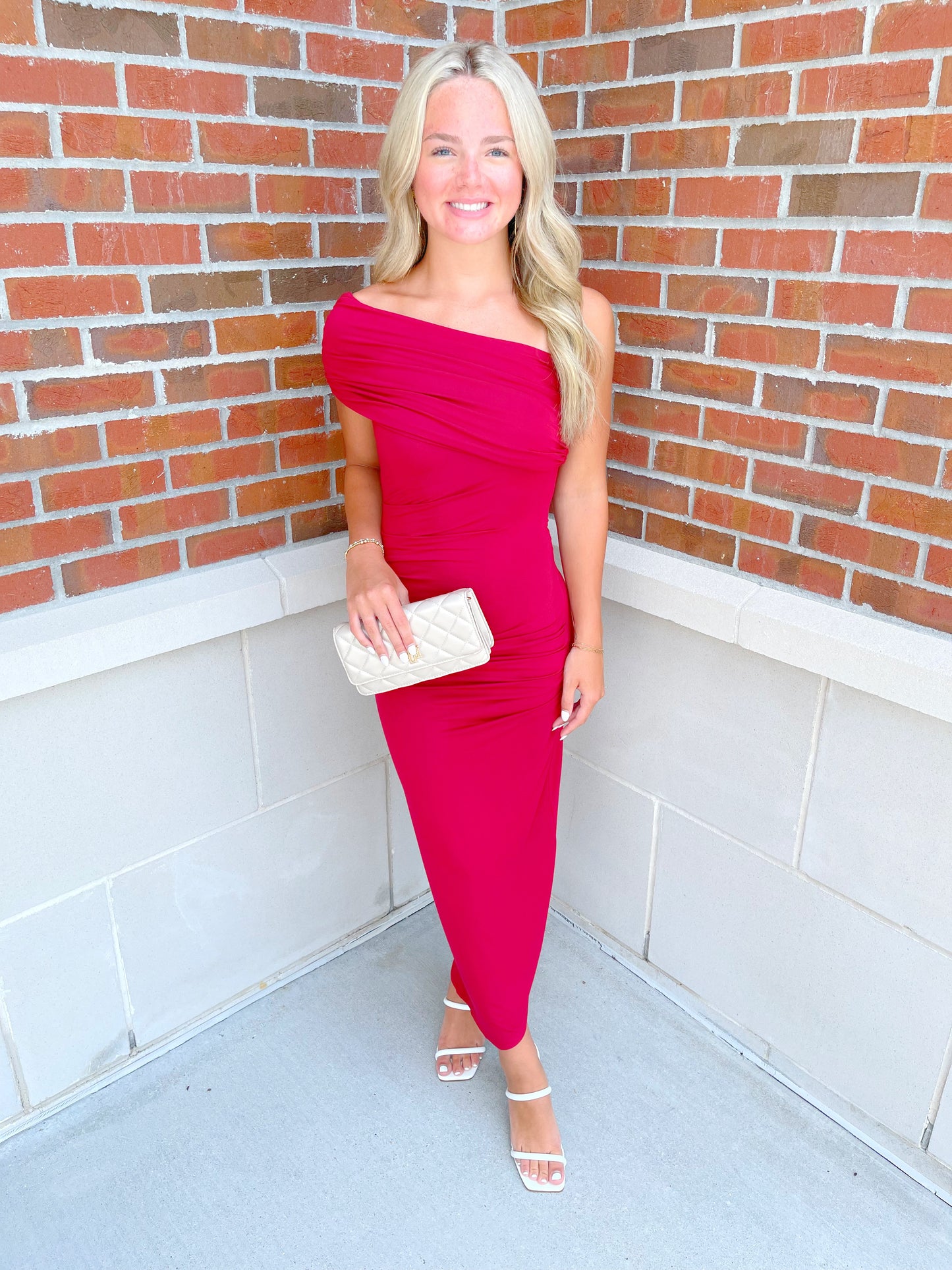 One Shoulder Maxi Dress