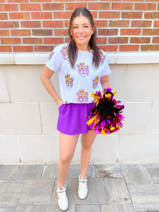 Sequin Vintage Tiger Tee