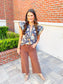 Floral Tiered Ruffle Sleeve Top