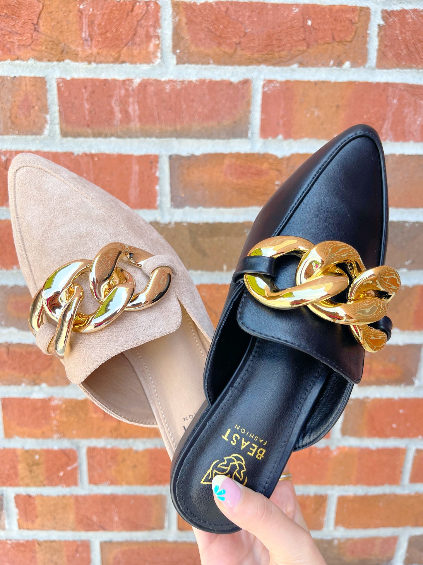 Gold Chain Mules