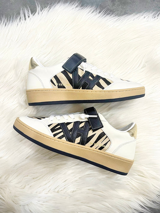 Velcro Strap Tiger Stripe Sneakers