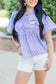 Bailey Striped Purple Top