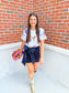 Real Sequin Bow Gameday Tee
