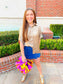 Shimmer Metallic Button Down Top
