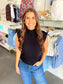 Sleeveless Mock Neck Sweater