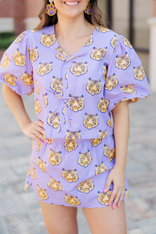 The Poplin Tiger Skort