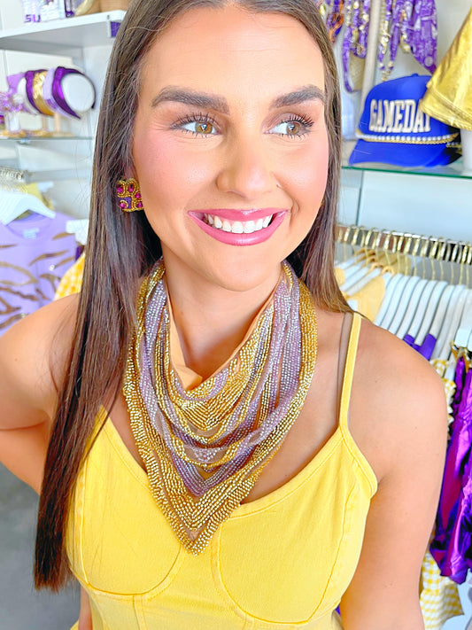Beaded Handkerchief Necklace