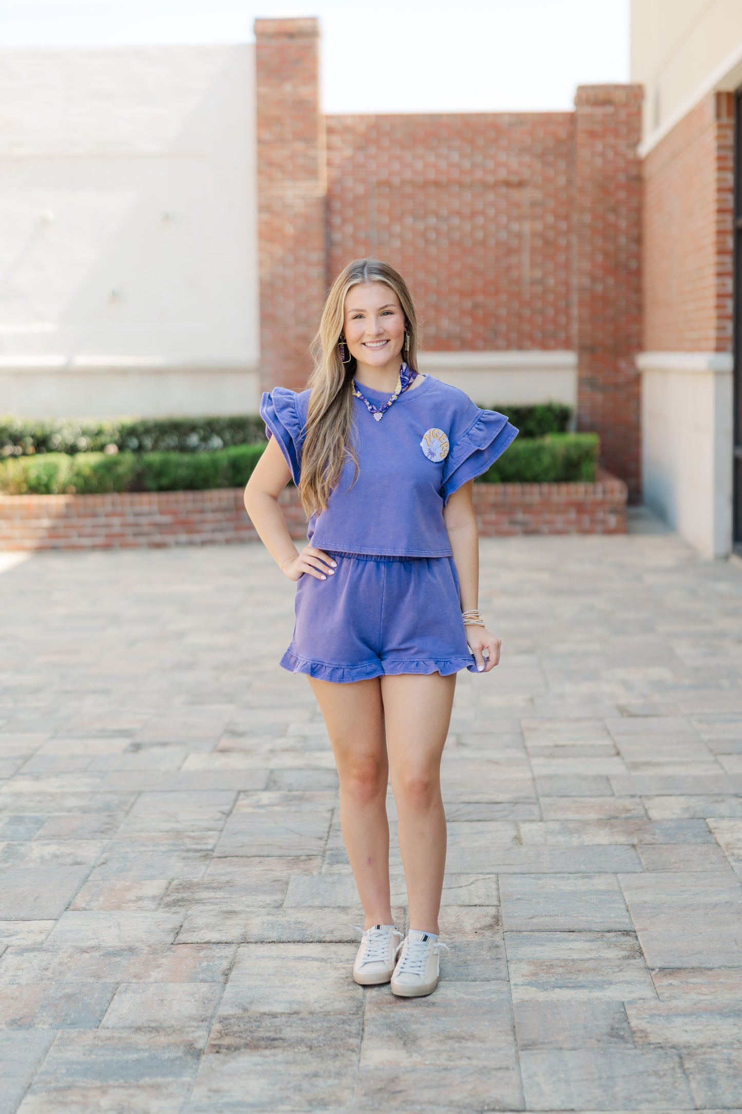 Ruffle Boxy Terry Top