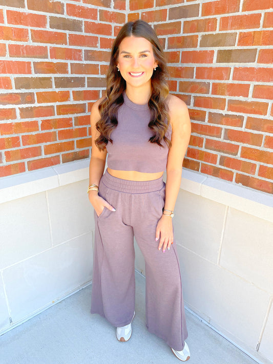 Halter Tank & Wide Leg Pant Set