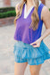 Sleeveless Contrast Collar Top