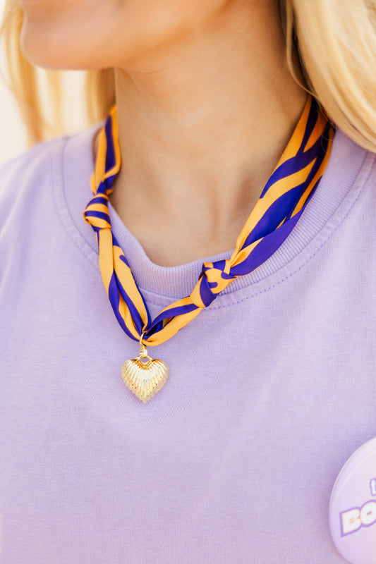 Tiger Stripe Scarf Necklace