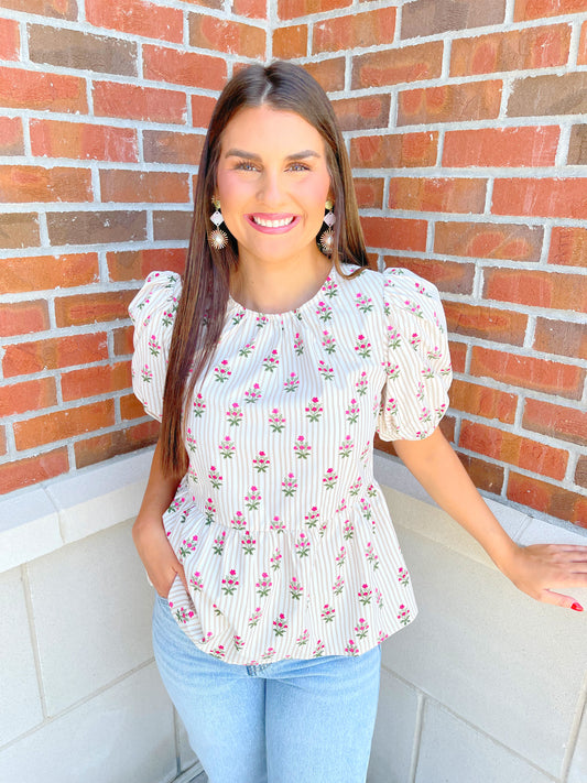 Cottage Stripes Nina Top