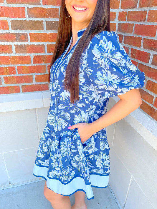 Short Sleeve Floral Dress