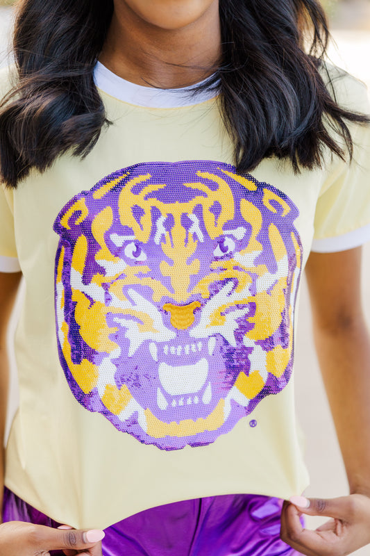 Sequin Tiger Face Tee