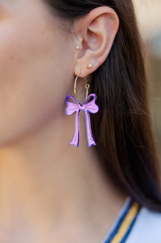 Acrylic Bow Earrings