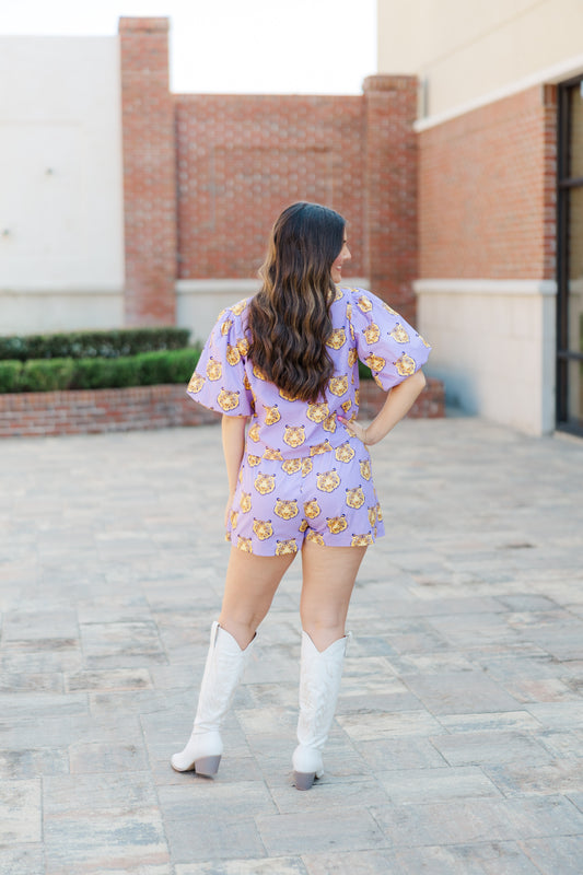 The Poplin Tiger Skort