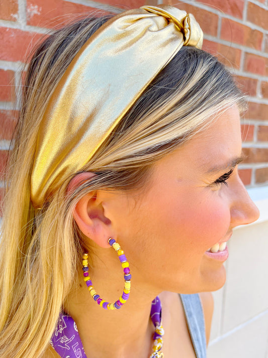 Beaded Hoop Earrings