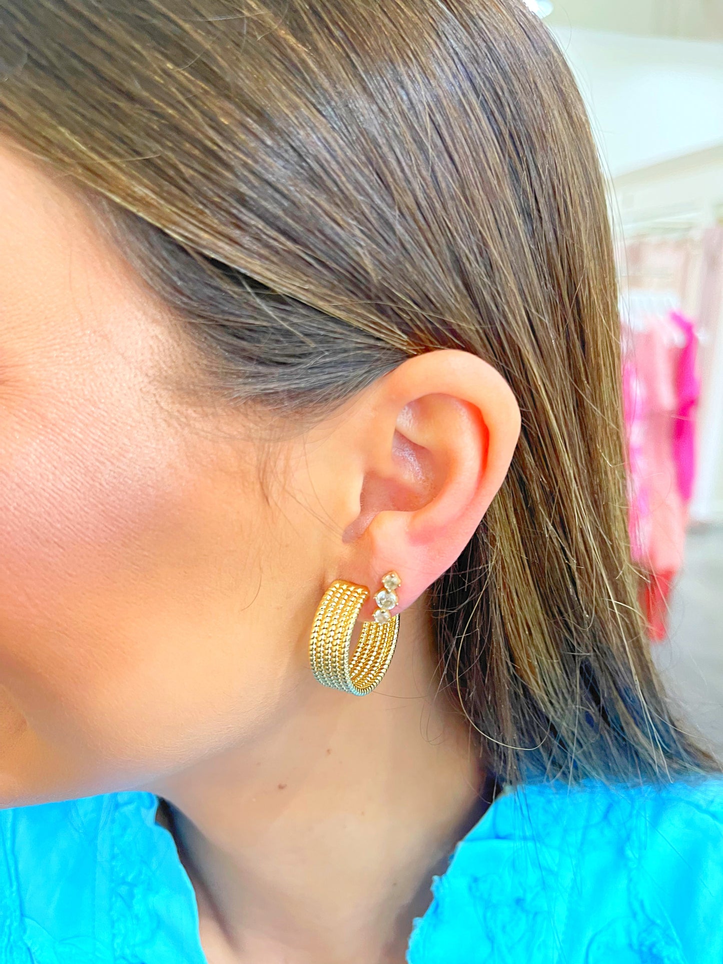 Daisy Hoop Earrings