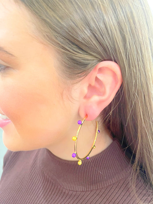 Harlow Gameday Hoops Earrings