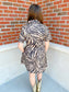 Short Sleeve Tiger Print Dress