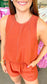 Contrast Stitch Top & Shorts Set