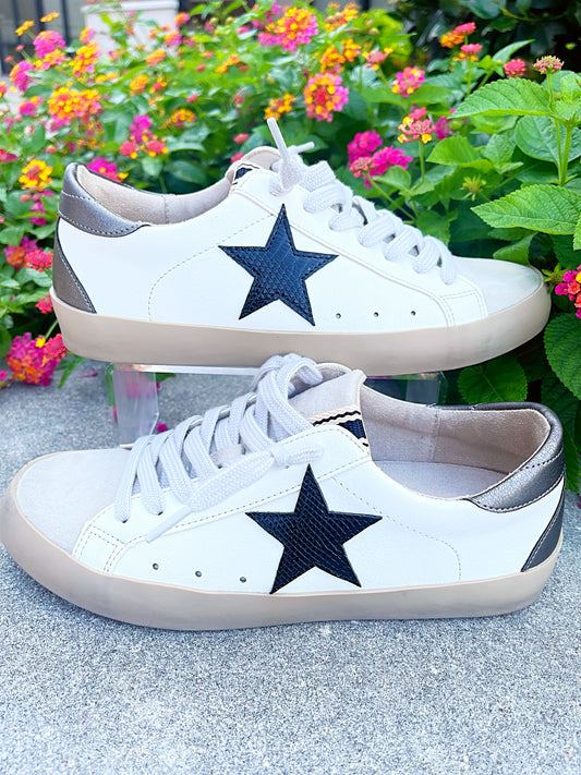 Snakeskin Star Sneakers