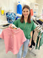 Half Zip Short Sleeve Top